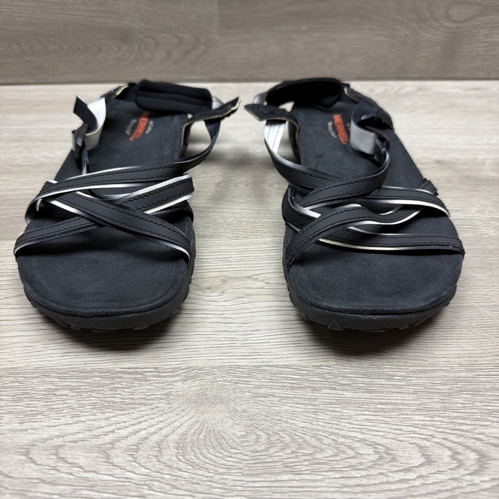 Merrell Women's Size 9 Black/ Gray Performance Footwear Hiking Sandals Grip,Foam
